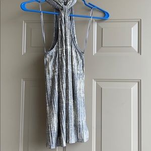 Silver halter shirt
